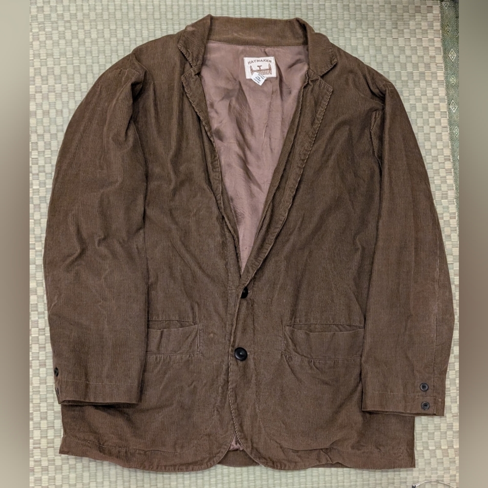 Vintage Haymaker Brown Corduroy Sport Coat Men's Size Medium Made in Lithuania